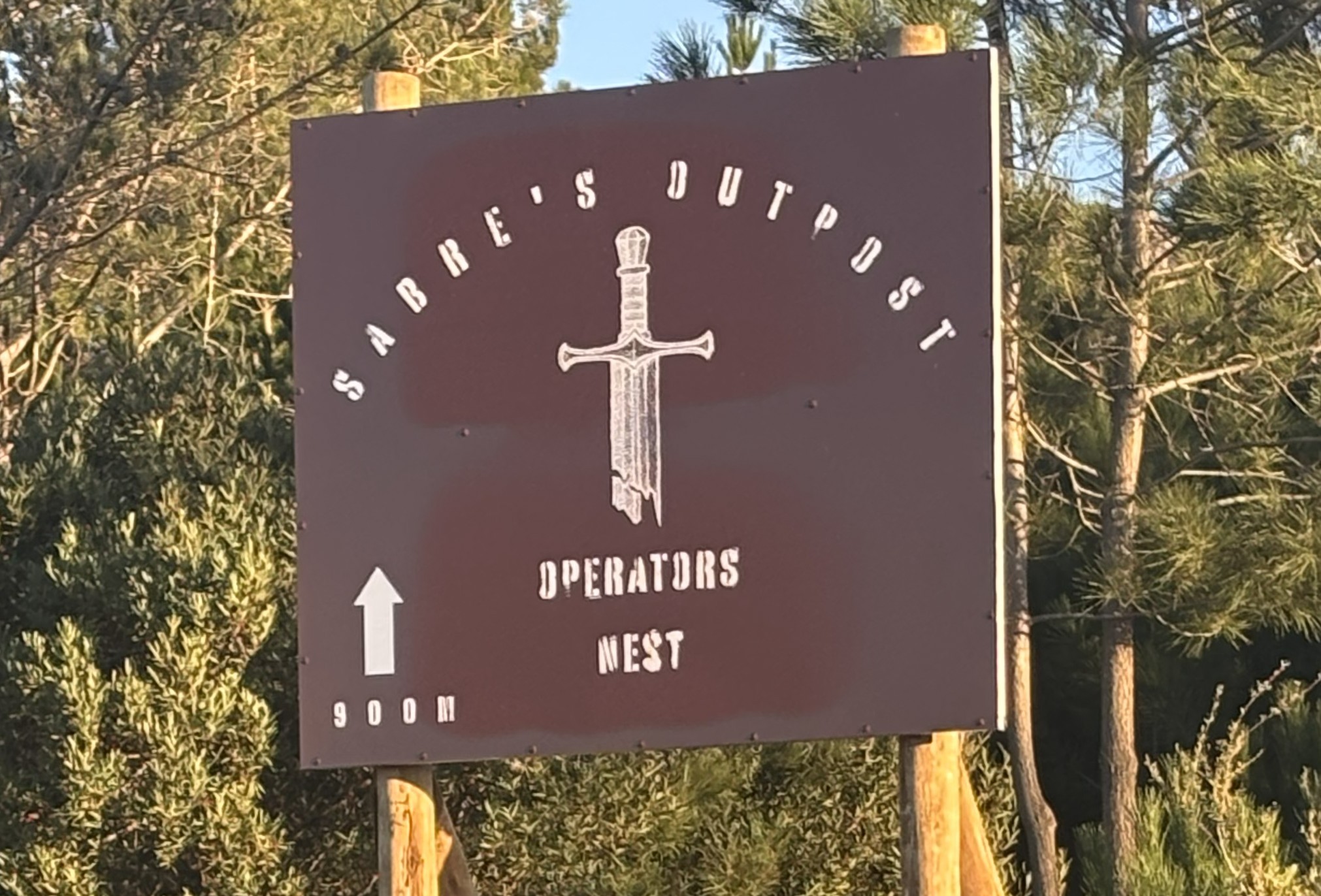 Sabre's Outpost Entrance Sign